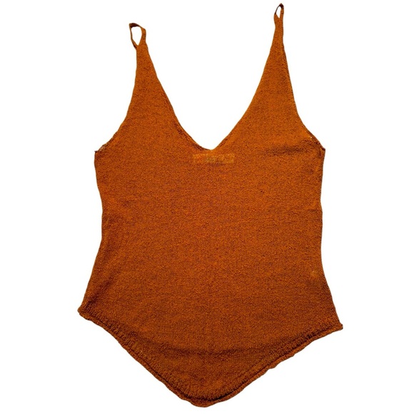 Free People Beach Knit Tank Size Small Rust Brown - Picture 5 of 5